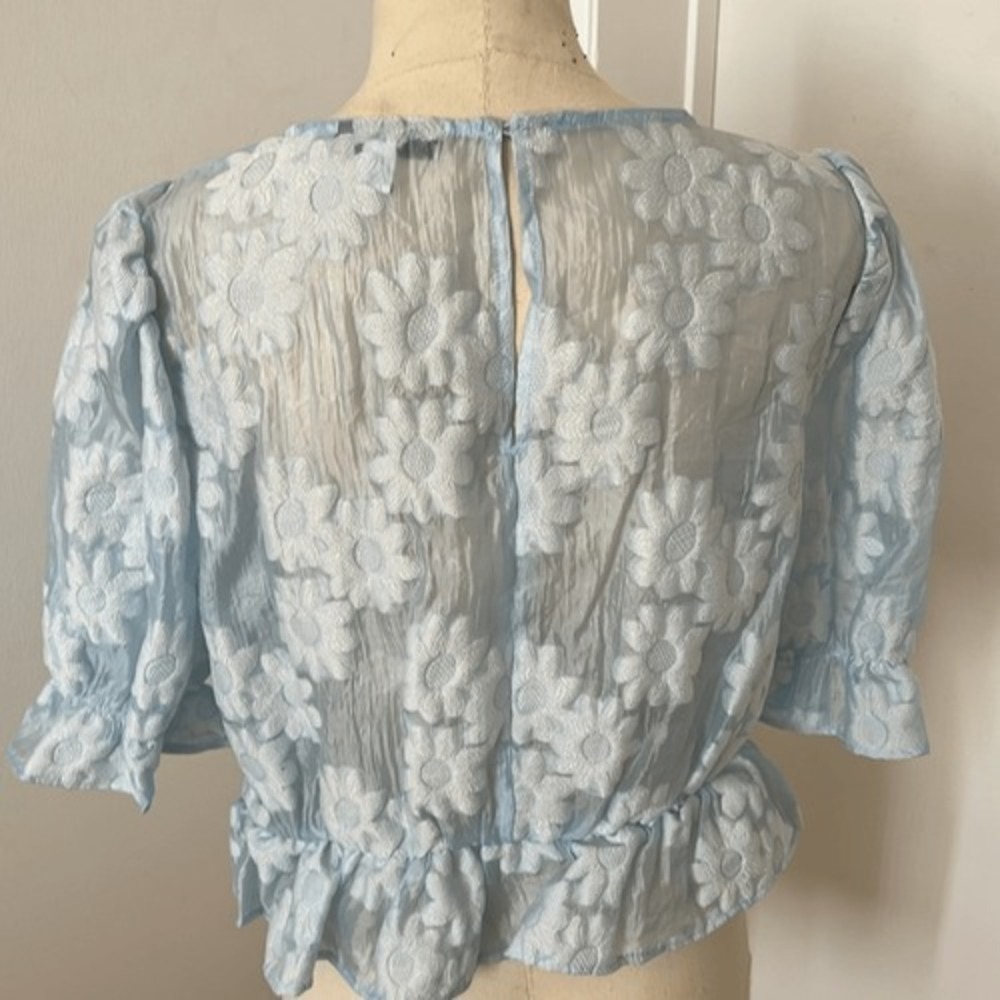 Top Shop Floral Blue‎ Top - Picture 7 of 8